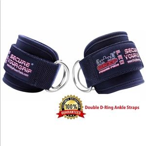 Ankle Strap for Cable Machines Double D Ring